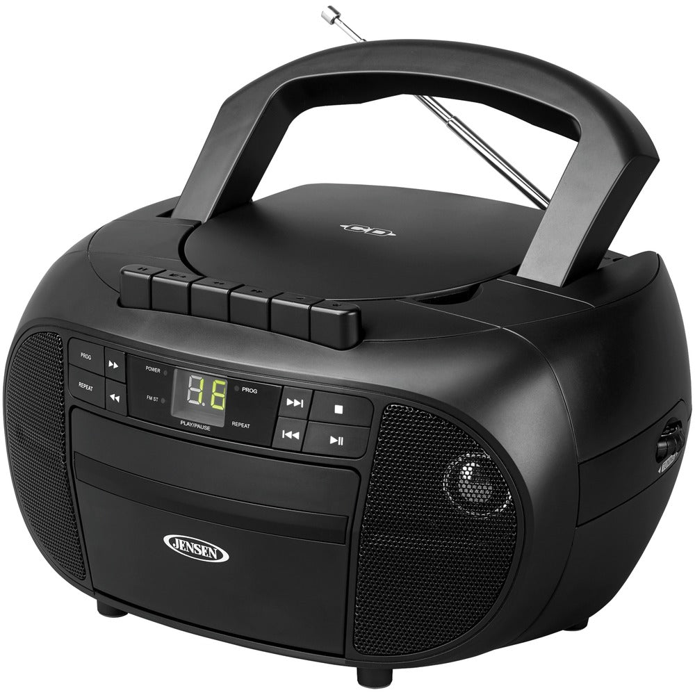 Jensen Portable Stereo Cassette Recorder & Cd Player With Am And Fm Radio