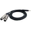 Pyle Pro 12-gauge 3.5mm Male To Dual Xlr Female Cable 6ft