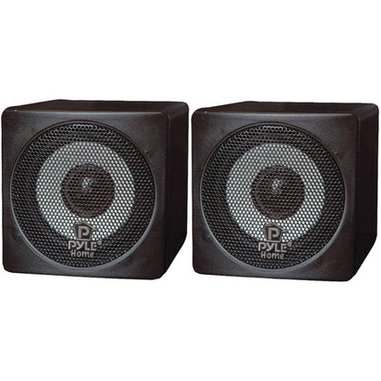 Pyle Home 3" 100-watt Mini-cube Bookshelf Speakers (black)