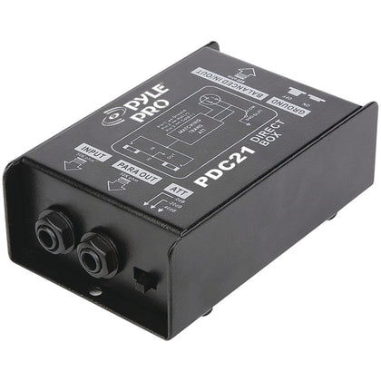 Pyle Pro 1 And 4'' Instrument To Balanced & Unbalanced Direct Box