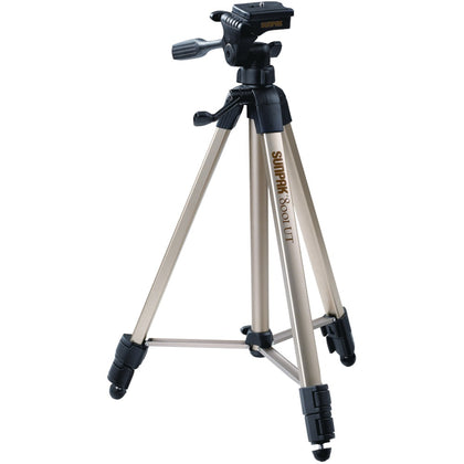 Sunpak Tripod With 3-way Pan Head (folded Height: 20.8"; Extended Height: 60.2"; Weight: 2.3lbs; Includes 2nd Quick-release Plate)