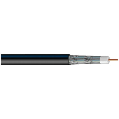 Vextra Quad-shield Rg6 Solid Copper Coaxial Cable 1000ft (black)