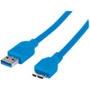 Manhattan A-male To Micro B-male Superspeed Usb 3.0 Cable 1m