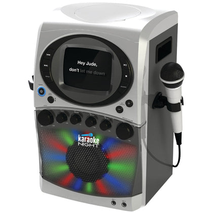 Karaoke Night Cd+g Karaoke System With Led Light Show & 5.5" Monitor