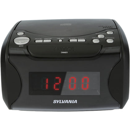 Sylvania Usb-charging Cd Dual Alarm Clock Radio