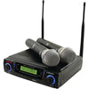 Pyle Pro Wireless Professional Uhf Dual Channel Microphone System With Adjustable Frequency