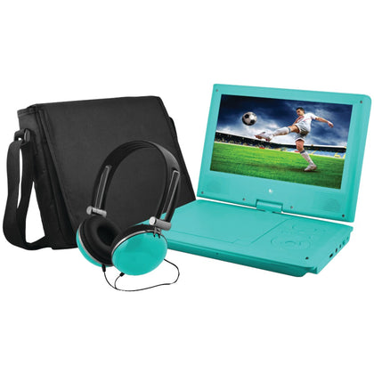 Ematic 9" Portable Dvd Player Bundles (teal)