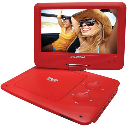 Sylvania 9" Portable Dvd Players With 5-hour Battery (red)