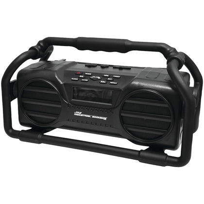 Pyle Industrial Boombox Rugged Bluetooth Speaker (black)