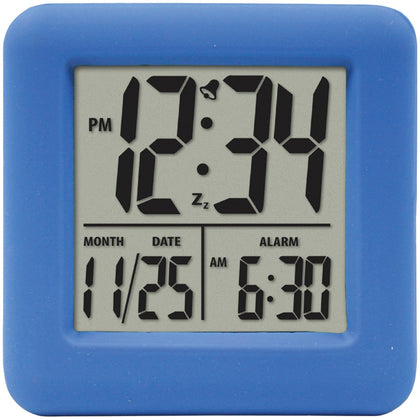 Equity By La Crosse Soft Cube Lcd Alarm Clock (blue)