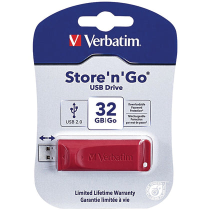Verbatim Store 'n' Go Usb Flash Drive Red (32gb)