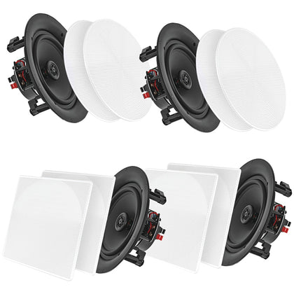 Pyle Home 8" Bluetooth Ceiling And Wall Speakers 4 Pk