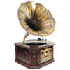 Pyle Home Retro-style Bluetooth Turntable Phonograph With Acoustic Horn Am And Fm Radio & Cd & Cassette Players