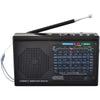 Supersonic 9-band Rechargeable Bluetooth Radio With Usb And Sd Card Input (black)