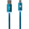 At&t Charge & Sync Illuminated Usb To Micro Usb Cable 3ft (blue)