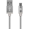 At&t Braided Usb To Micro Usb Charge & Sync Cable 5ft (silver)