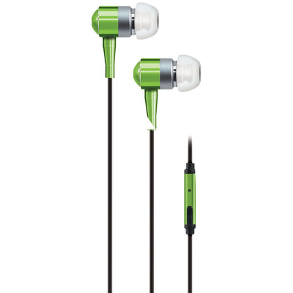 At&t Pebm02 In-ear Aluminum Stereo Earbuds With Microphone (green)