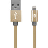 At&t Charge & Sync Braided Usb To Lightning Cable 4ft (gold)