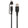 Helix Usb-a To Usb-c Cable With Micro Usb Adapter 10ft