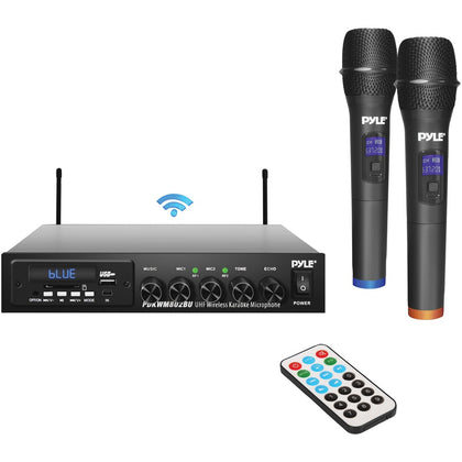 Pyle Wireless Microphone & Bluetooth Receiver System