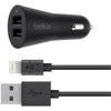 Belkin Boost?up 2-port Car Charger With Mixit? 4ft Usb-a To Lightning Connector Cable