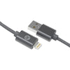 Iessentials Charge & Sync Braided Lightning To Usb Cable 10ft (gray)