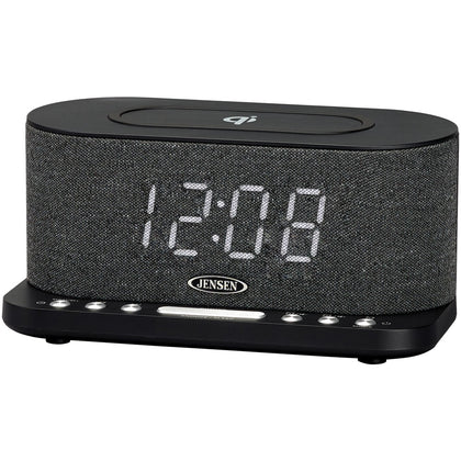 Jensen Dual Alarm Clock Radio With Wireless Qi Charging