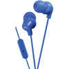 Jvc In-ear Headphones With Microphone (blue)